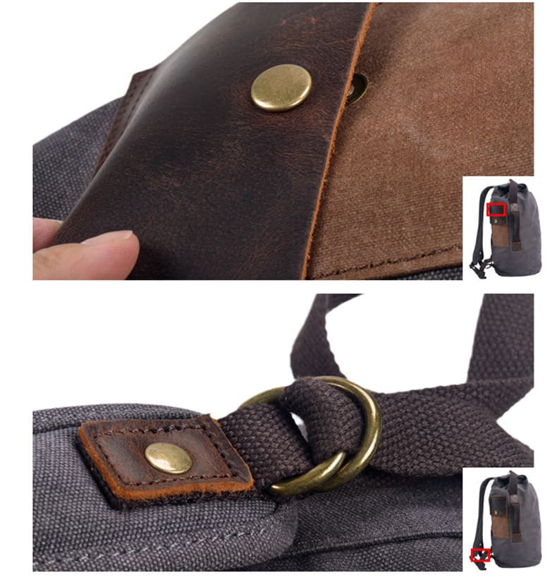 Zylinder Canvas Rucksack Herren sportlich Reiserucksack Outdoor