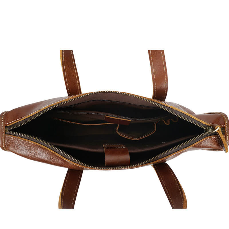 braune Businesstasche Herren Leder Aktentasche Vintage für Arbeit