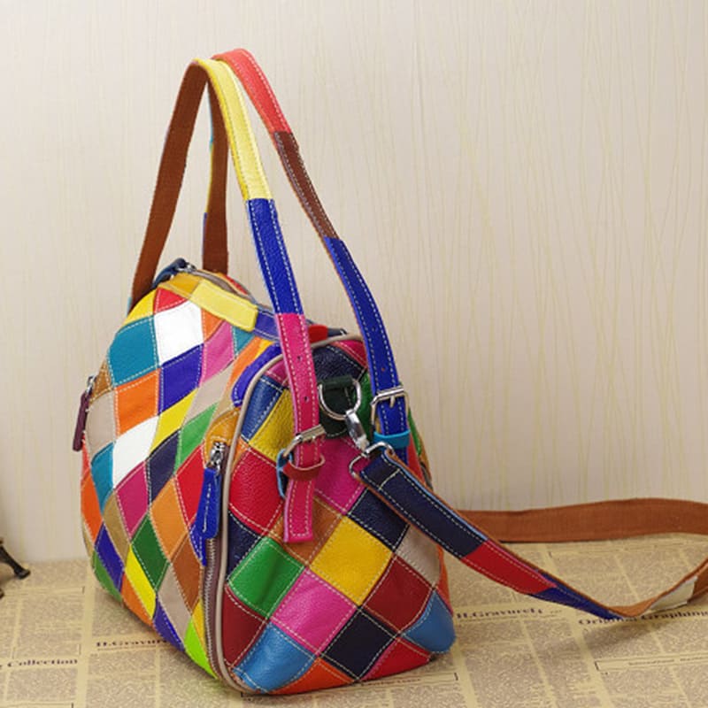 bunte umhängetasche damen