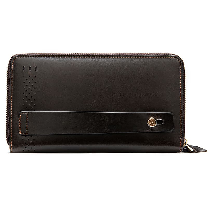 Business Herren Clutch Leder mit vielen Kartenfächern und Münzfach