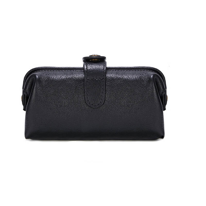 damen clutch leder schwarz
