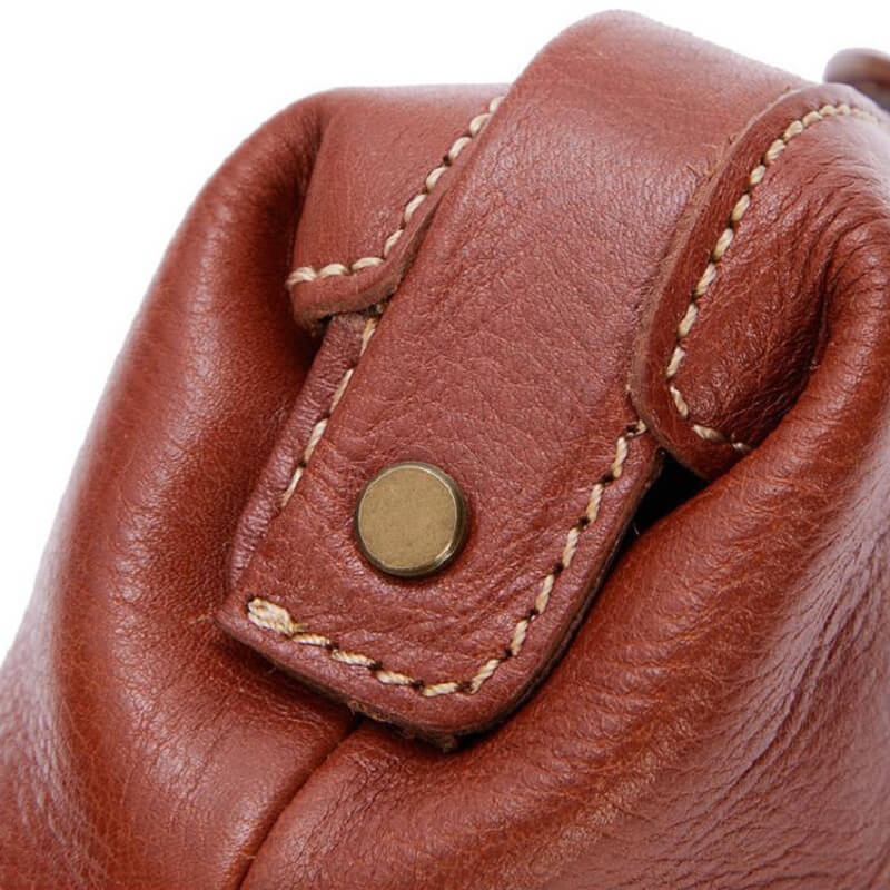 Damen Clutch Leder mit Metallrahmen Handtasche in 4 Farben