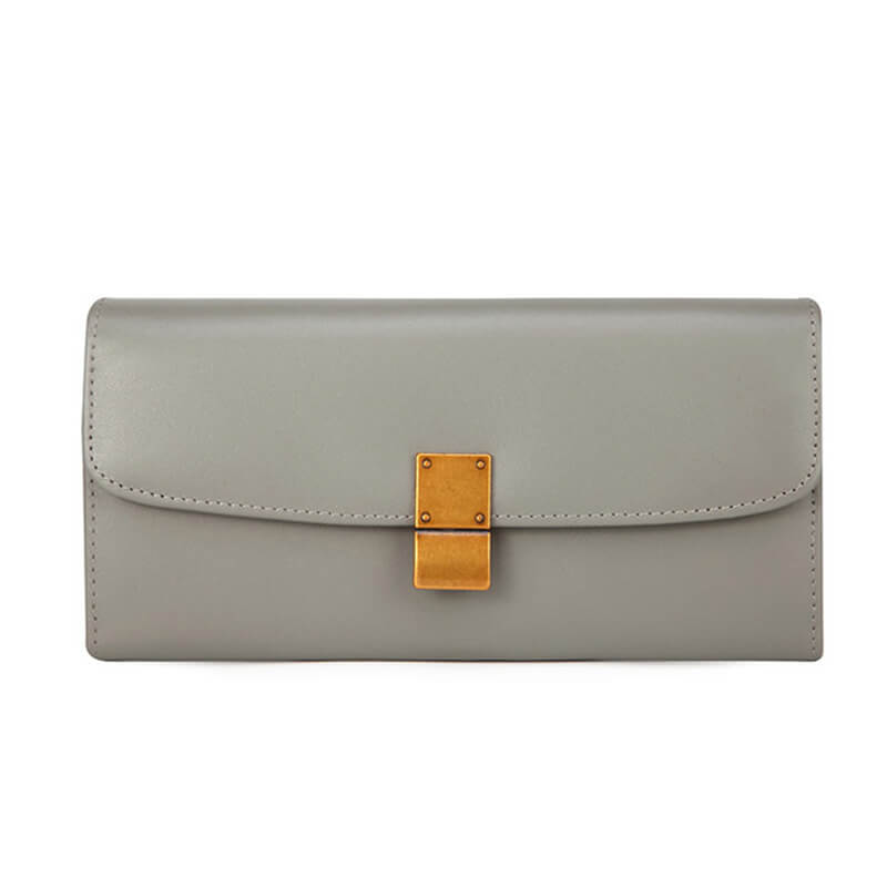 portemonnaie damen grau leder