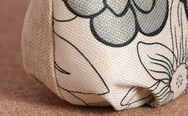 Damen Handtasche Canvas weiß mit Blumen für Freizeit