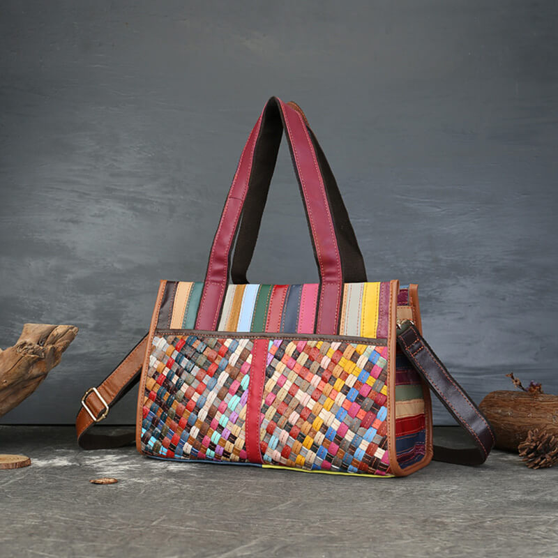 handtasche geflochten leder