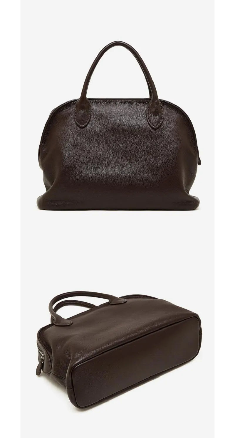 Damen Handtasche Leder schlicht Umhängetasche Vintage in 3 Farben