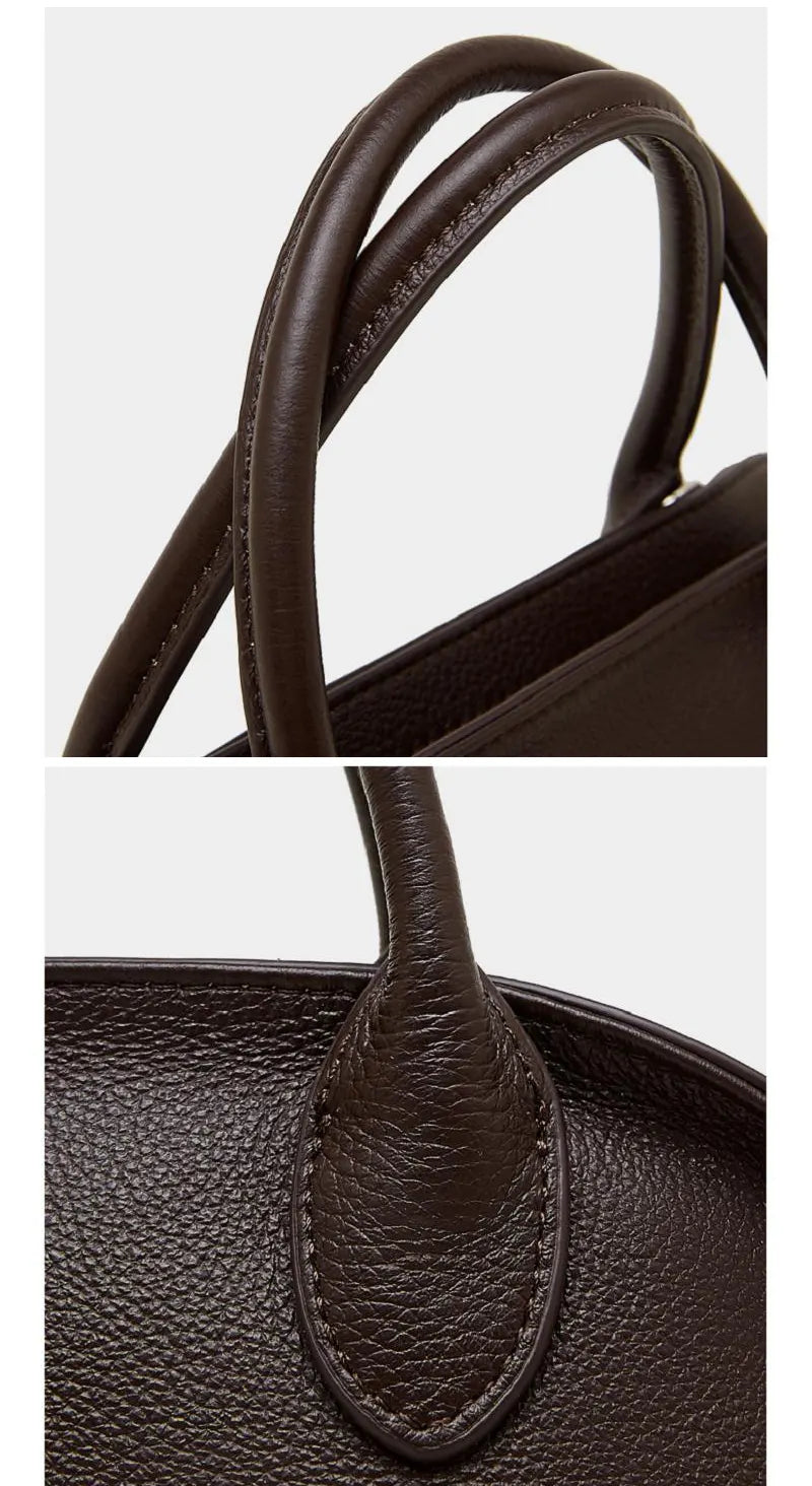 Damen Handtasche Leder schlicht Umhängetasche Vintage in 3 Farben