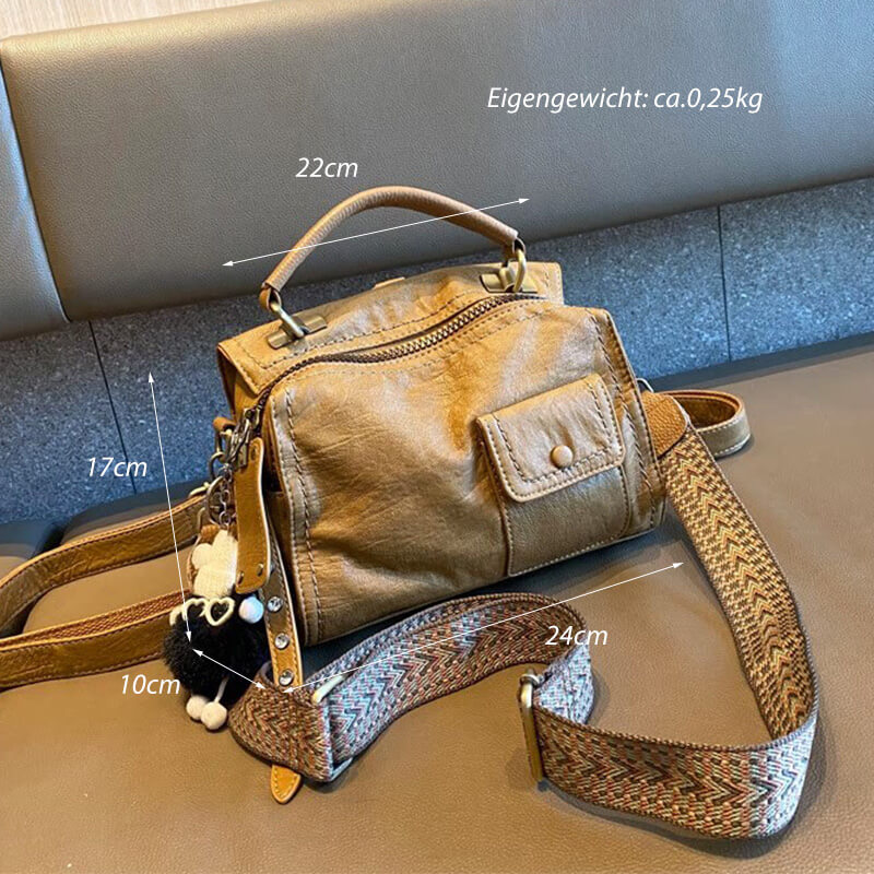 Damen Handtasche Rucksack 3 in 1 Tasche mit Rucksackfunktion Leder Umhängetasche mit 2 Gurten