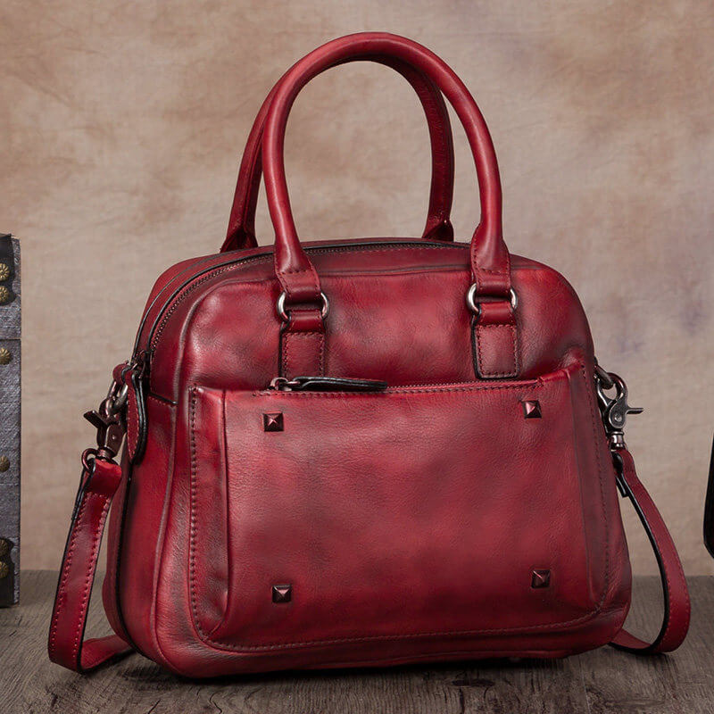 handtasche damen leder rot