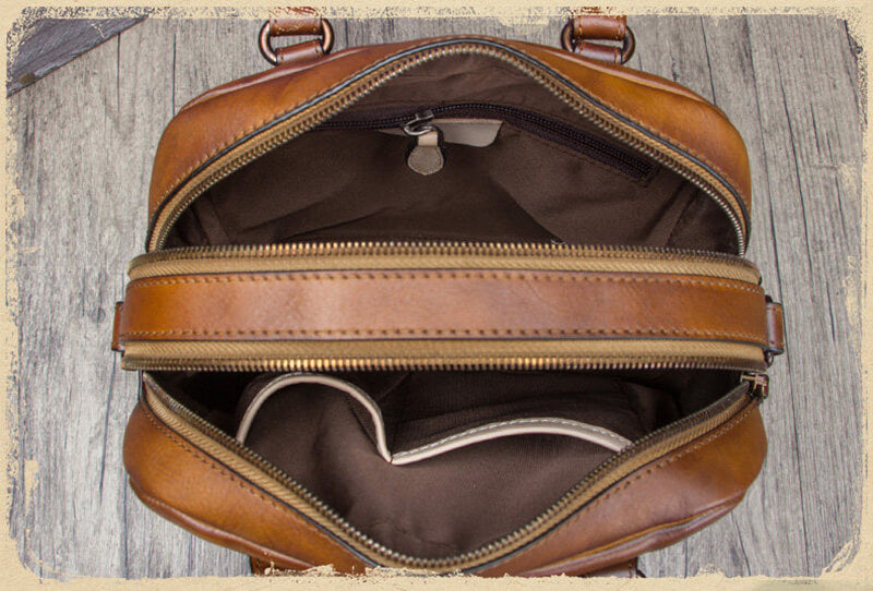 Damen Handtasche Vintage Leder Umhängetasche in 6 Farben