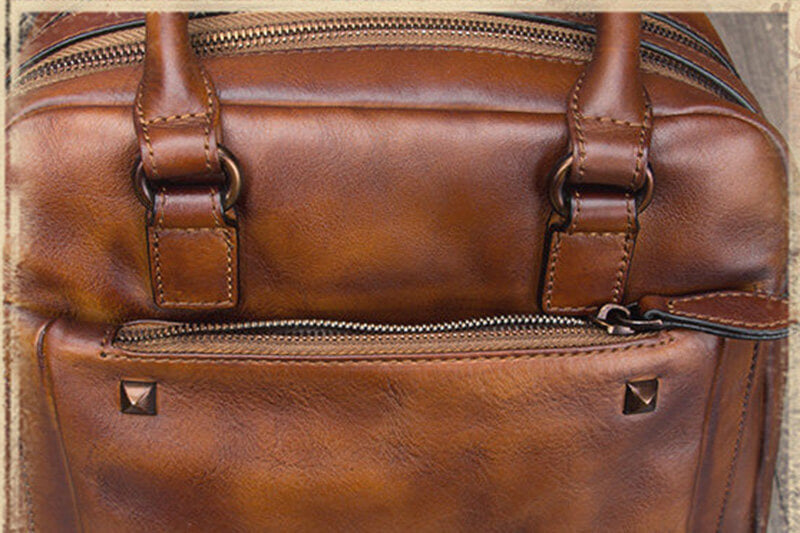 Damen Handtasche Vintage Leder Umhängetasche in 6 Farben