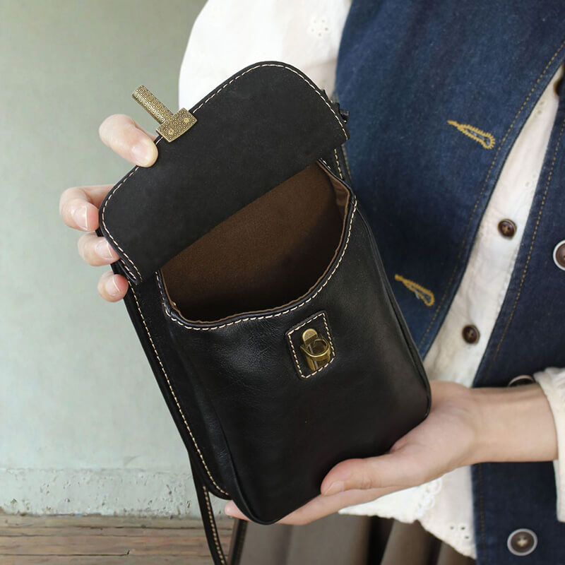 handytasche leder schwarz
