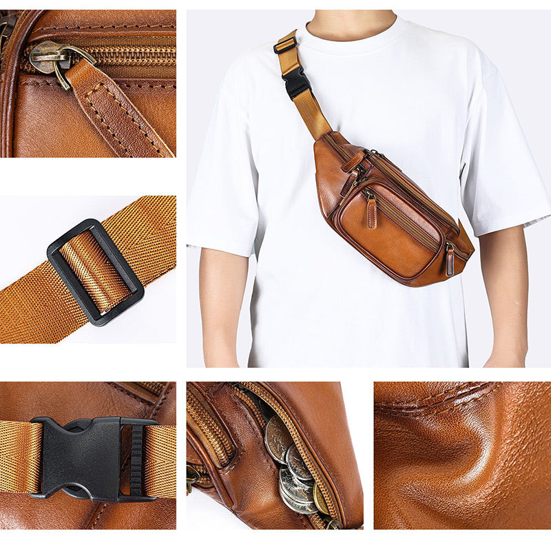 bauchtasche leder damen