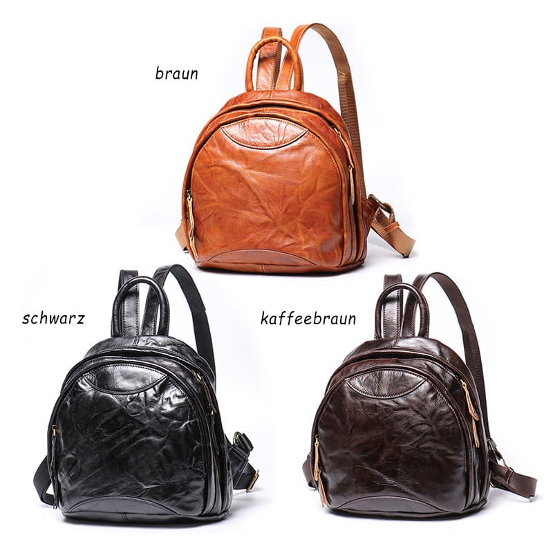 reiserucksack damen klein Damen Lederrucksack City Rucksack klein Alltag in 3 Farben – Genautaschen