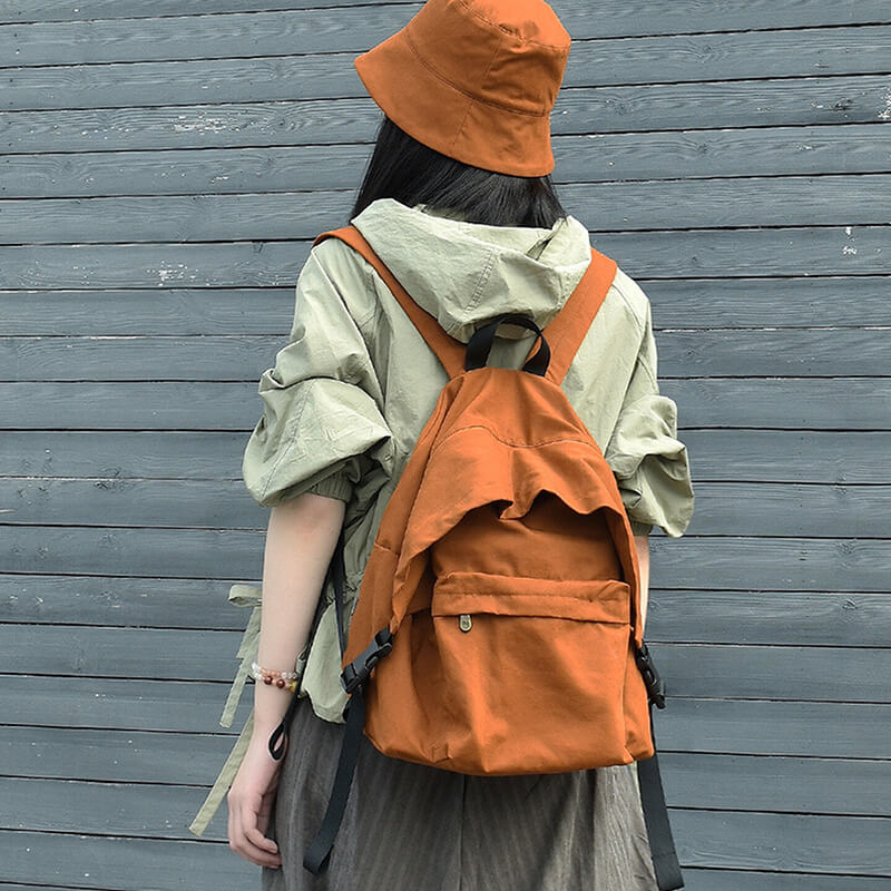 rucksack damen braun stoff