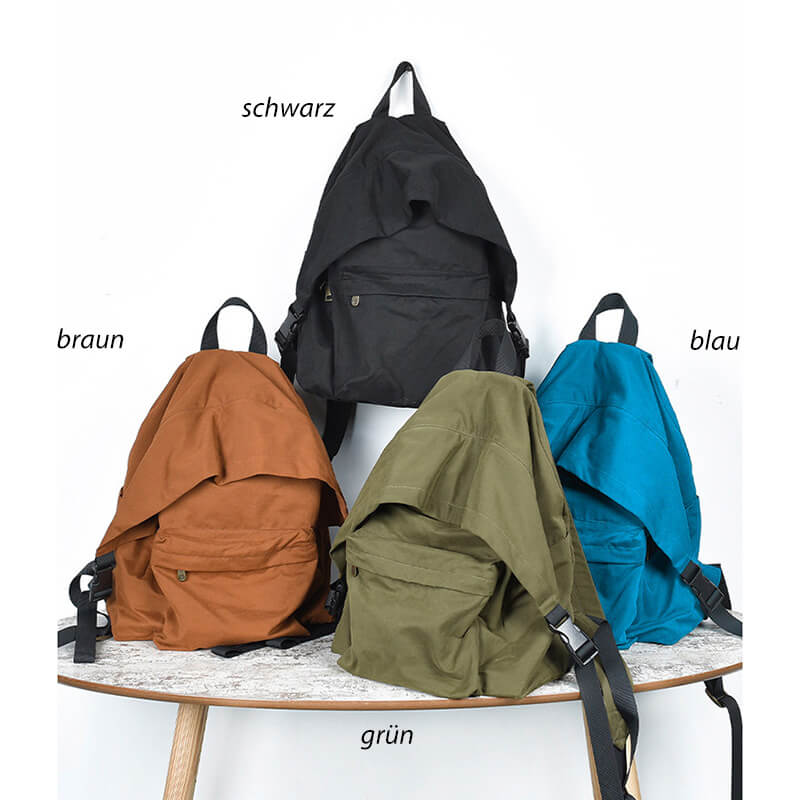 Damen Rucksack Baumwolle mit Laptopfach für 14 Zoll Laptop für Alltag und Reisen in vier Farben