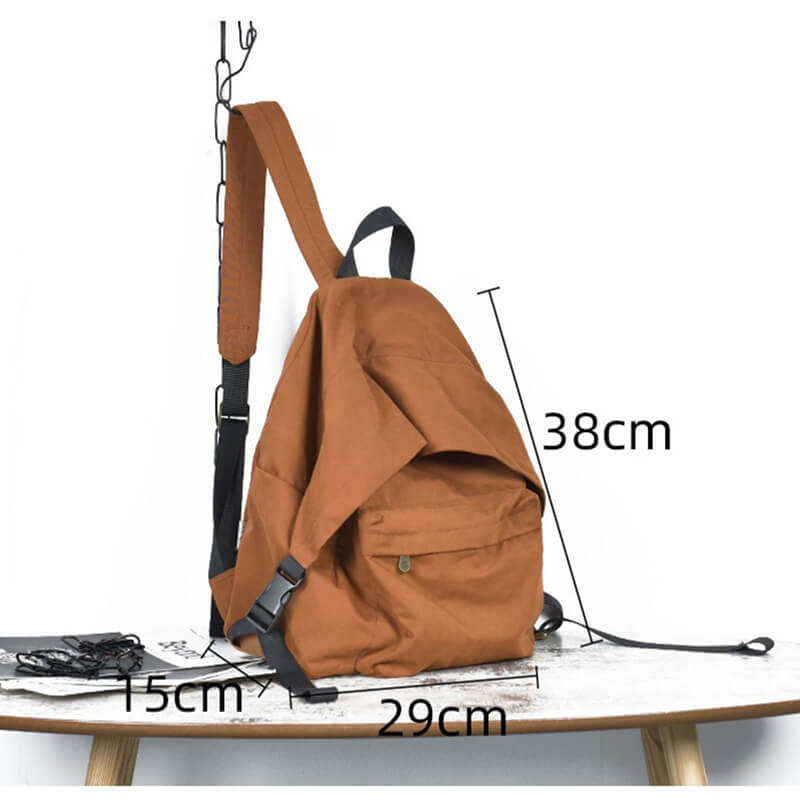 Damen Rucksack Baumwolle mit Laptopfach für 14 Zoll Laptop für Alltag und Reisen in vier Farben