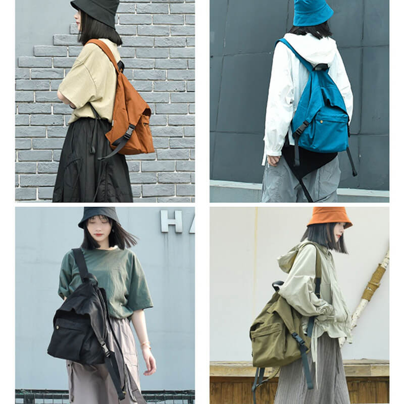 Damen Rucksack Baumwolle mit Laptopfach für 14 Zoll Laptop für Alltag und Reisen in vier Farben