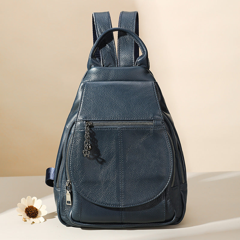 damen rucksack blau