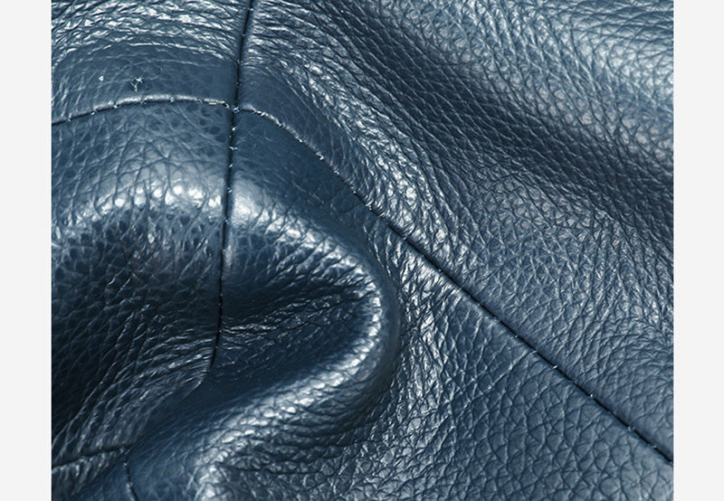 Damen Rucksack Leder schlicht für Alltag mit vielen Reißverschlussfächern