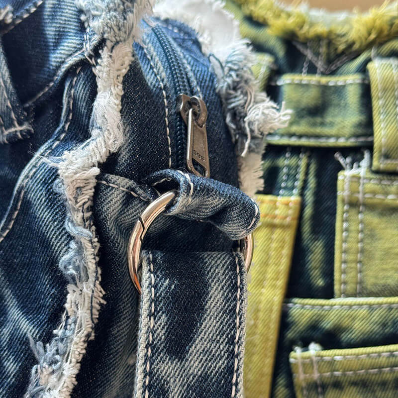 Damen Schultertasche Denim in Herzform Umhängetasche für Freizeit