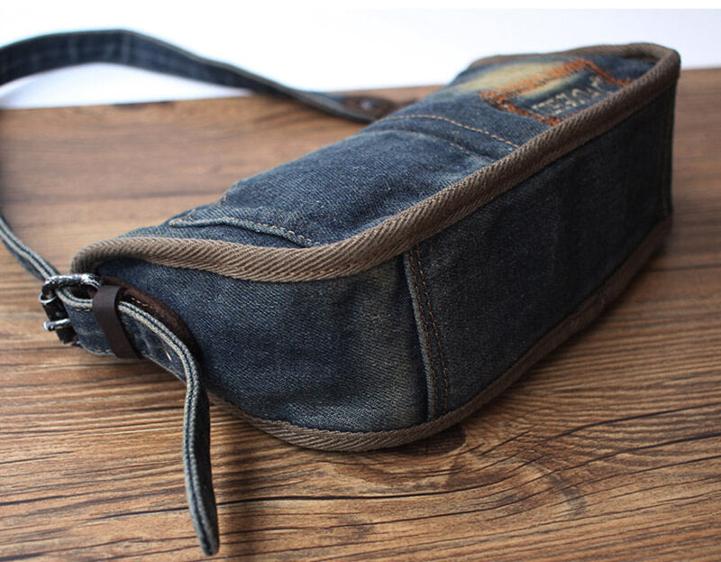 Damen Schultertasche Denim Tasche Unterarmtasche