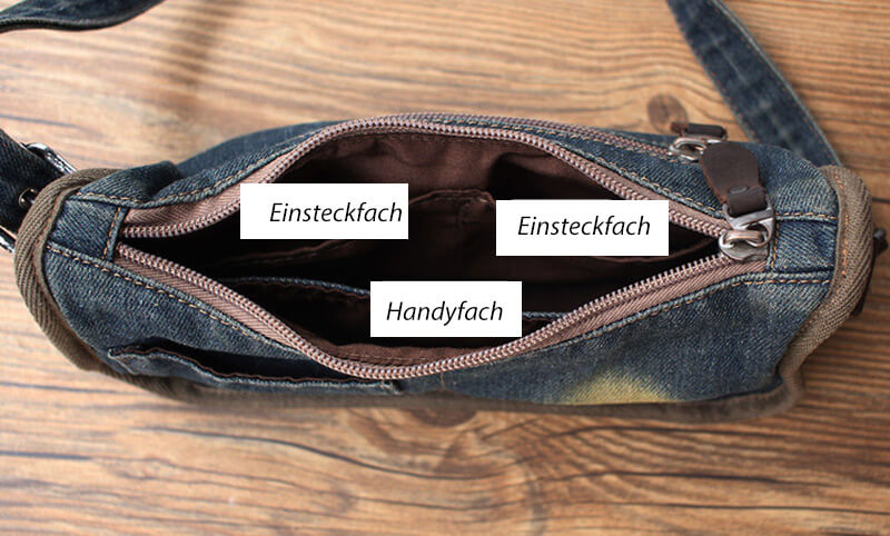 Damen Schultertasche Denim Tasche Unterarmtasche