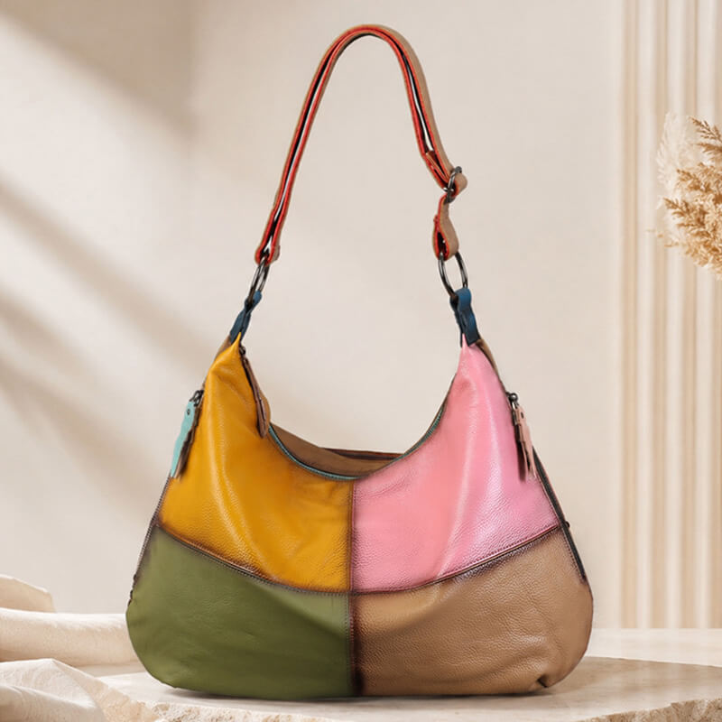 schultertasche damen leder
