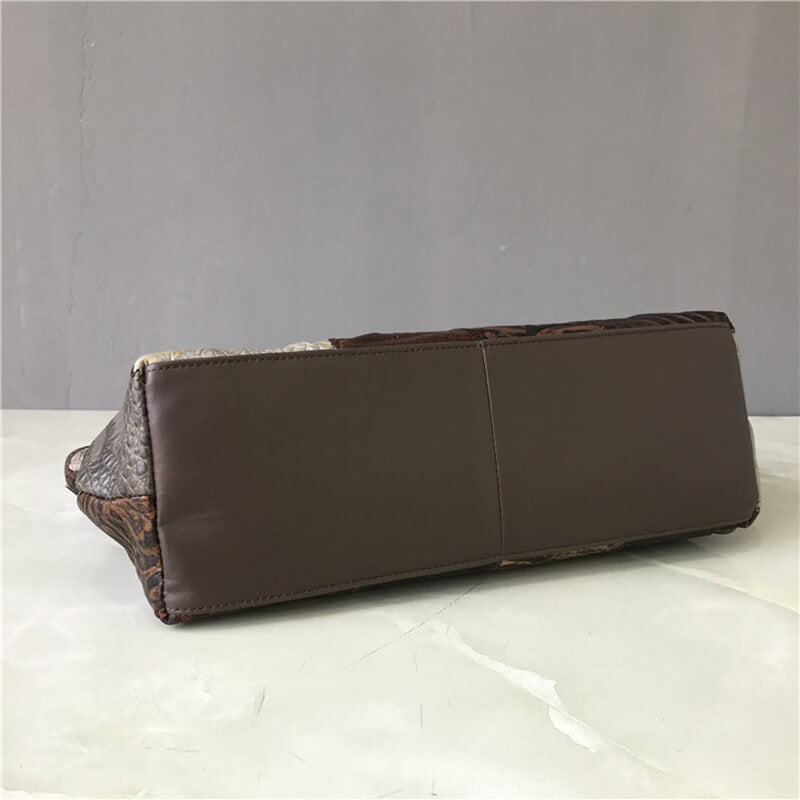Damen Schultertasche Leder bunt Umhängetasche Handtasche elegant