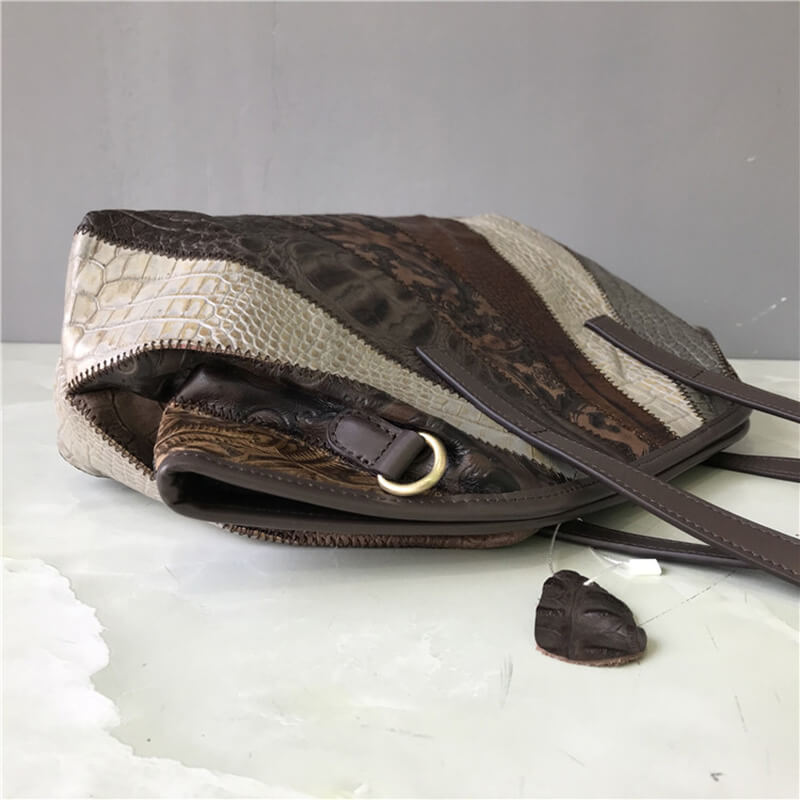 Damen Schultertasche Leder bunt Umhängetasche Handtasche elegant