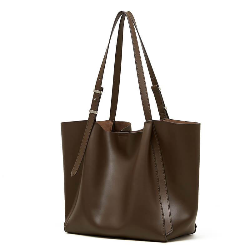 schultertasche damen dunkelbraun leder
