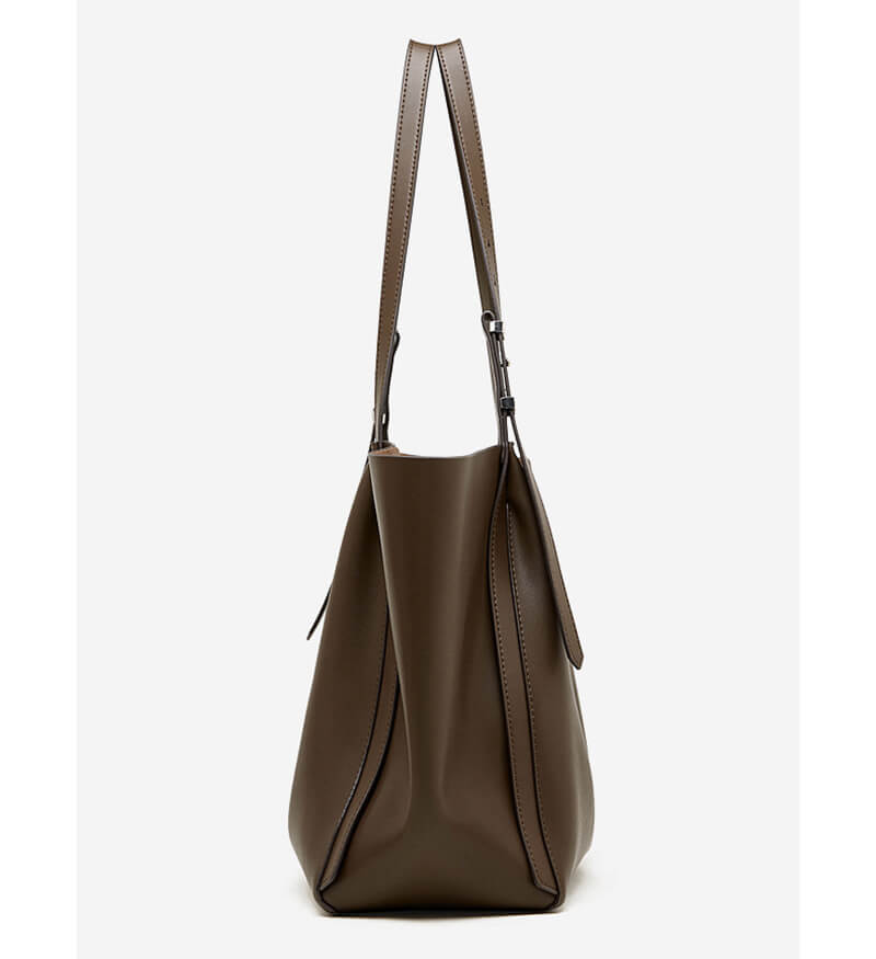 Damen Schultertasche Leder groß Tote Tasche mit kleine Innentasche