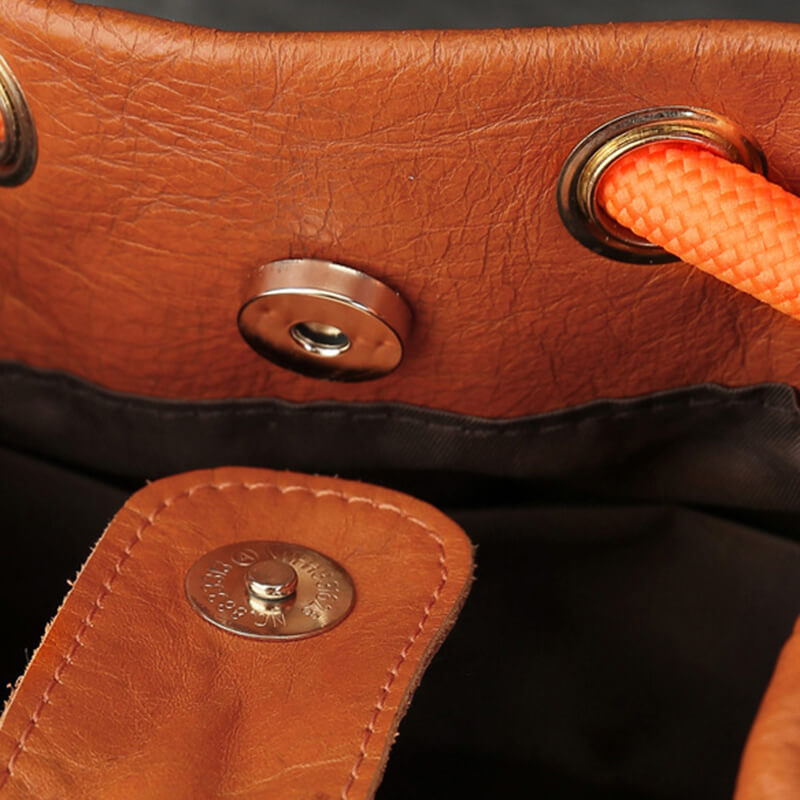 Damen Schultertasche Leder und Stoff Vintage Umhängetasche mit Quasten