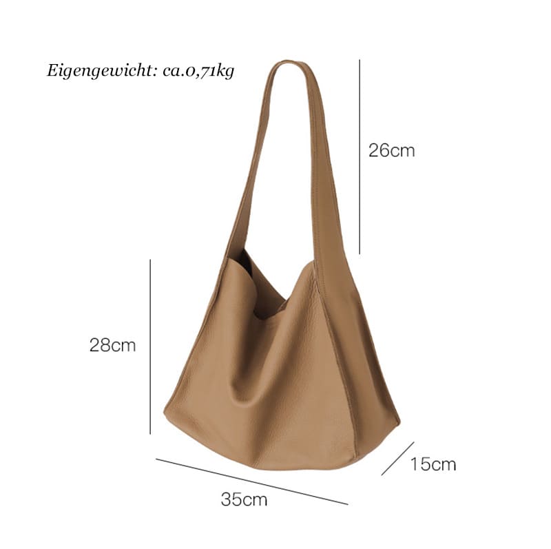 Damen Schultertasche Leder Unterarmtasche mit abnehmbarem Innenfutter