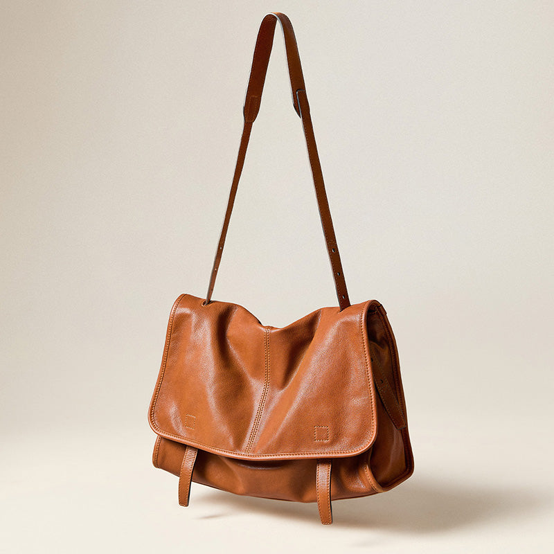 schultertasche damen leder braun