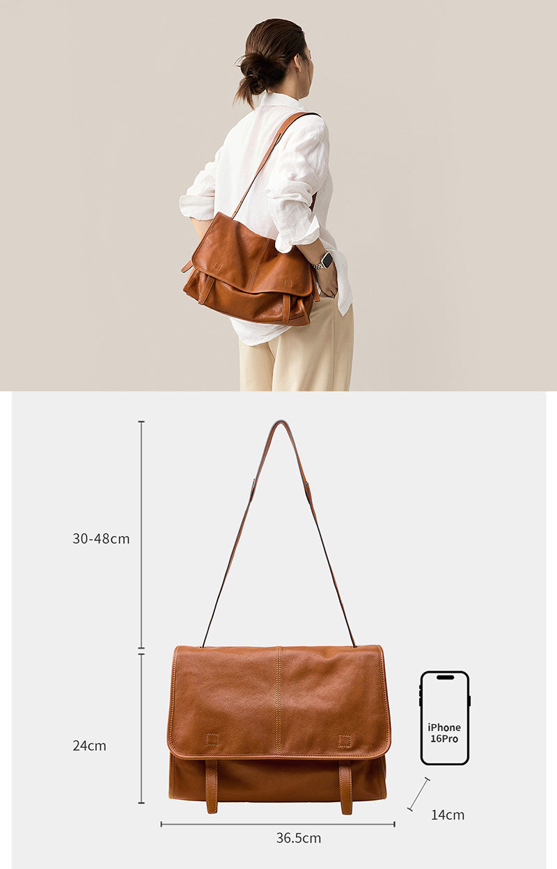 Damen Schultertasche weiches Leder für Alltag in 4 Farben schlicht