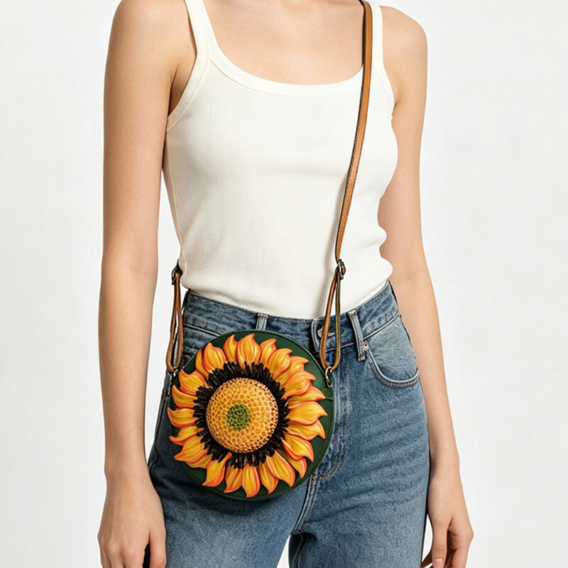 umhängetasche sonnenblume