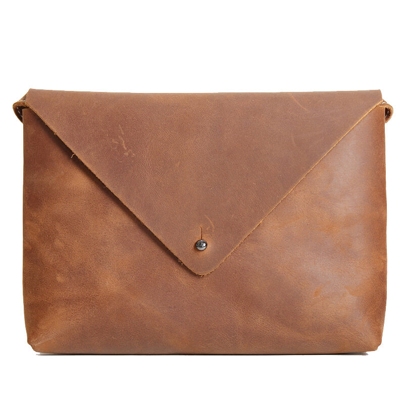 Damen Umhängetasche schlicht echt Leder einfach in 2 Farben