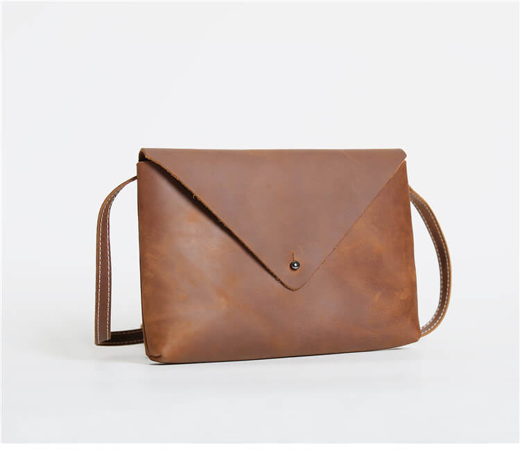 Damen Umhängetasche schlicht echt Leder einfach in 2 Farben