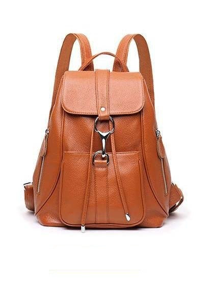 echt Leder Damen Rucksack mit Kordelzug für Alltag und Freizeit