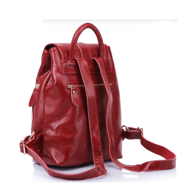 echt Leder Damen Rucksack mit Kordelzug für Alltag und Freizeit