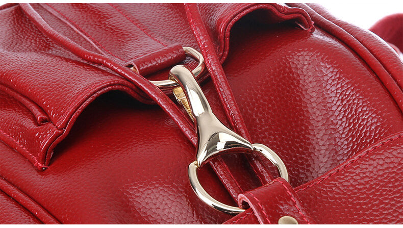 echt Leder Damen Rucksack mit Kordelzug für Alltag und Freizeit