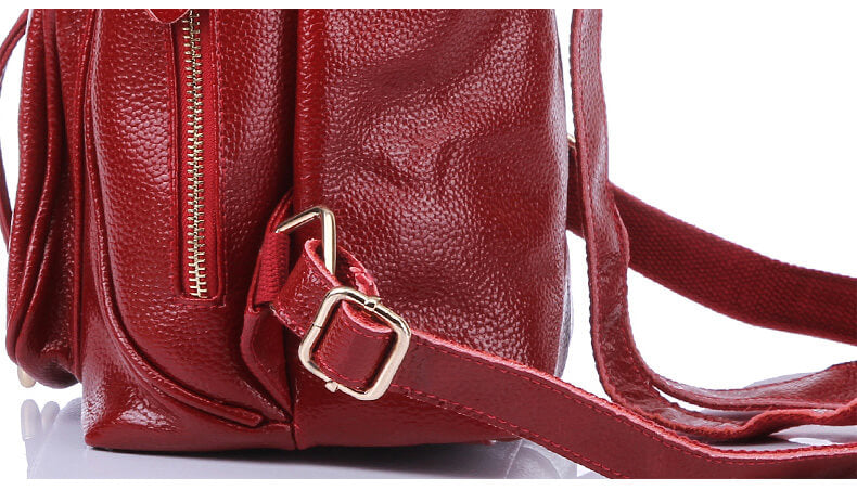 echt Leder Damen Rucksack mit Kordelzug für Alltag und Freizeit