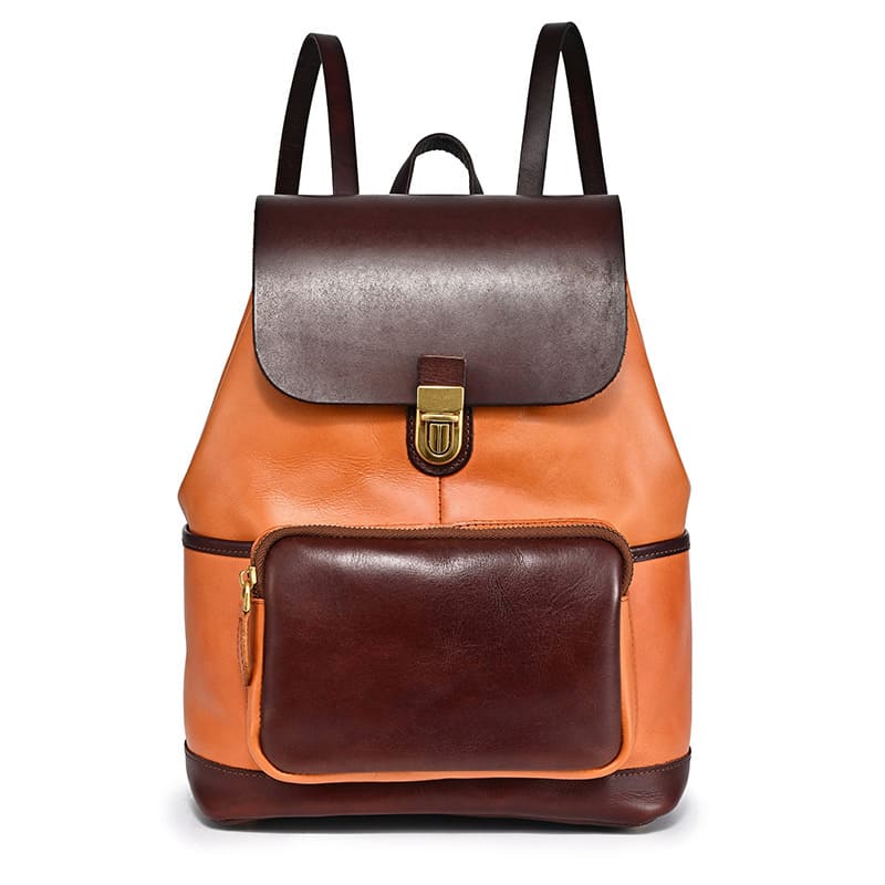 rucksack damen leder braun