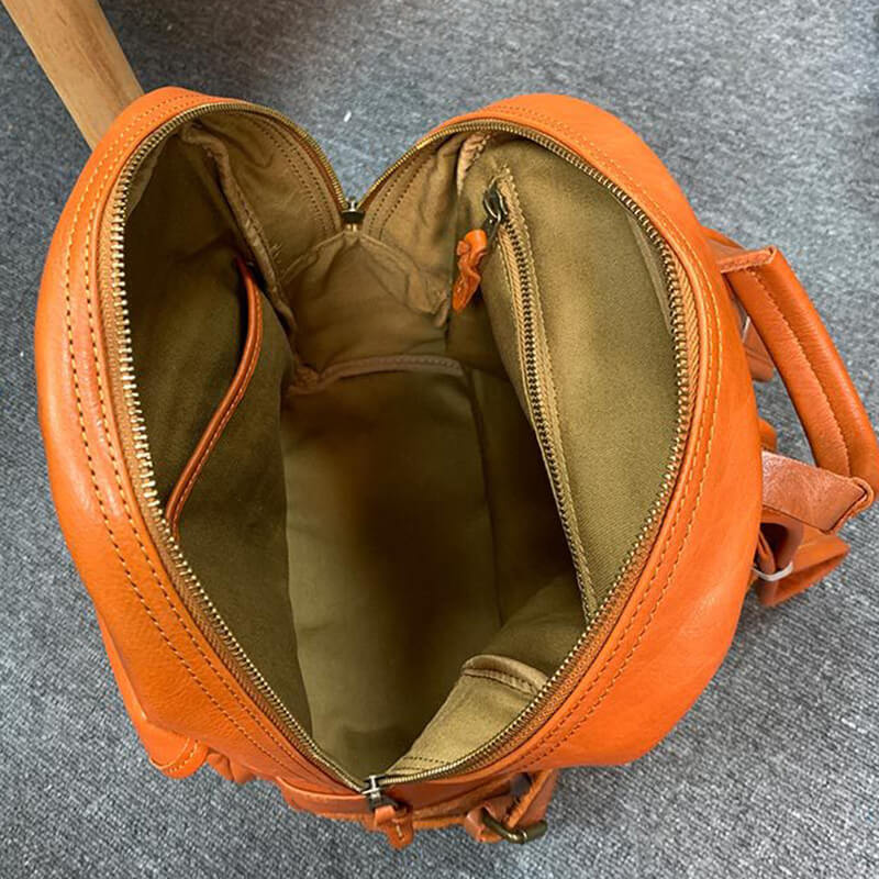 Elegant Damen Rucksack Leder Vintage für Alltag in 3 Farben