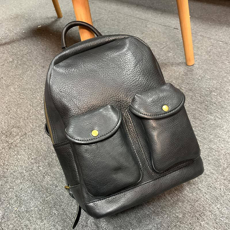 damen rucksack leder schwarz