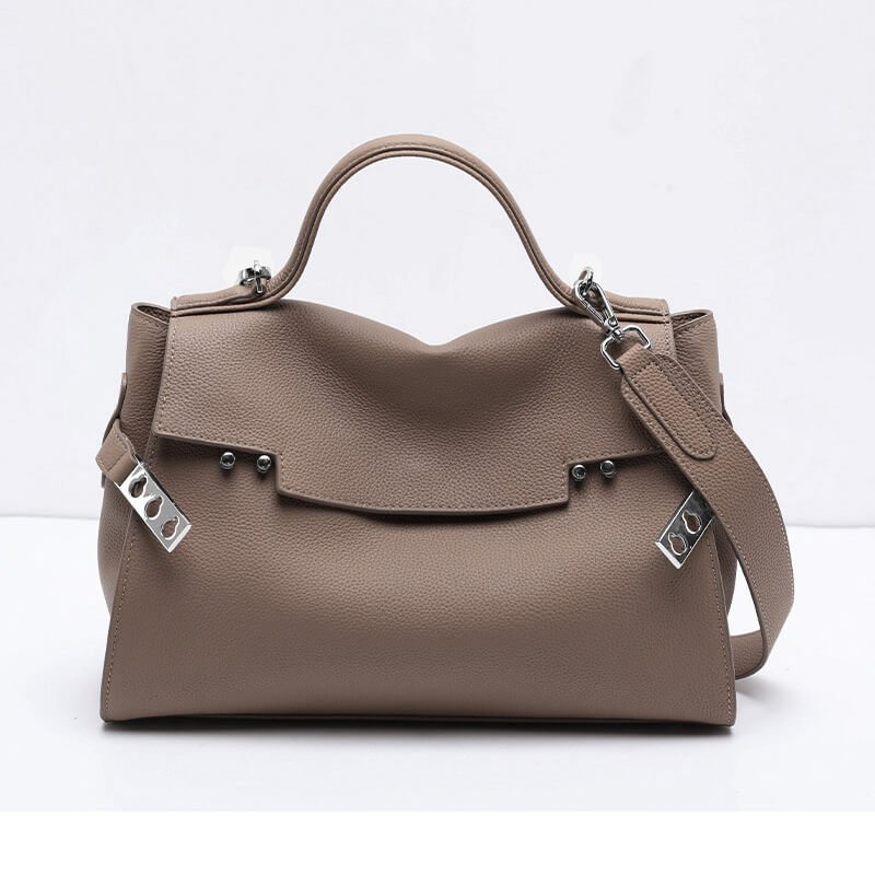 handtasche damen leder grau