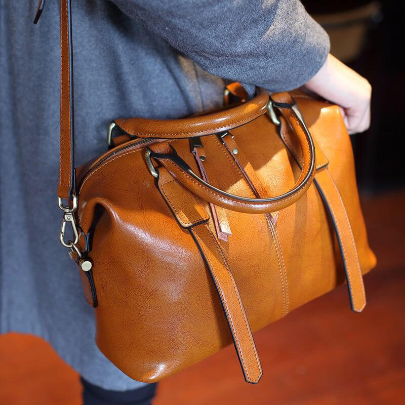 schultertasche damen leder