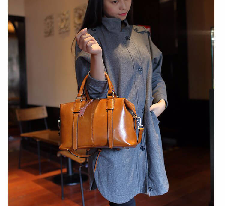 schultertasche damen leder
