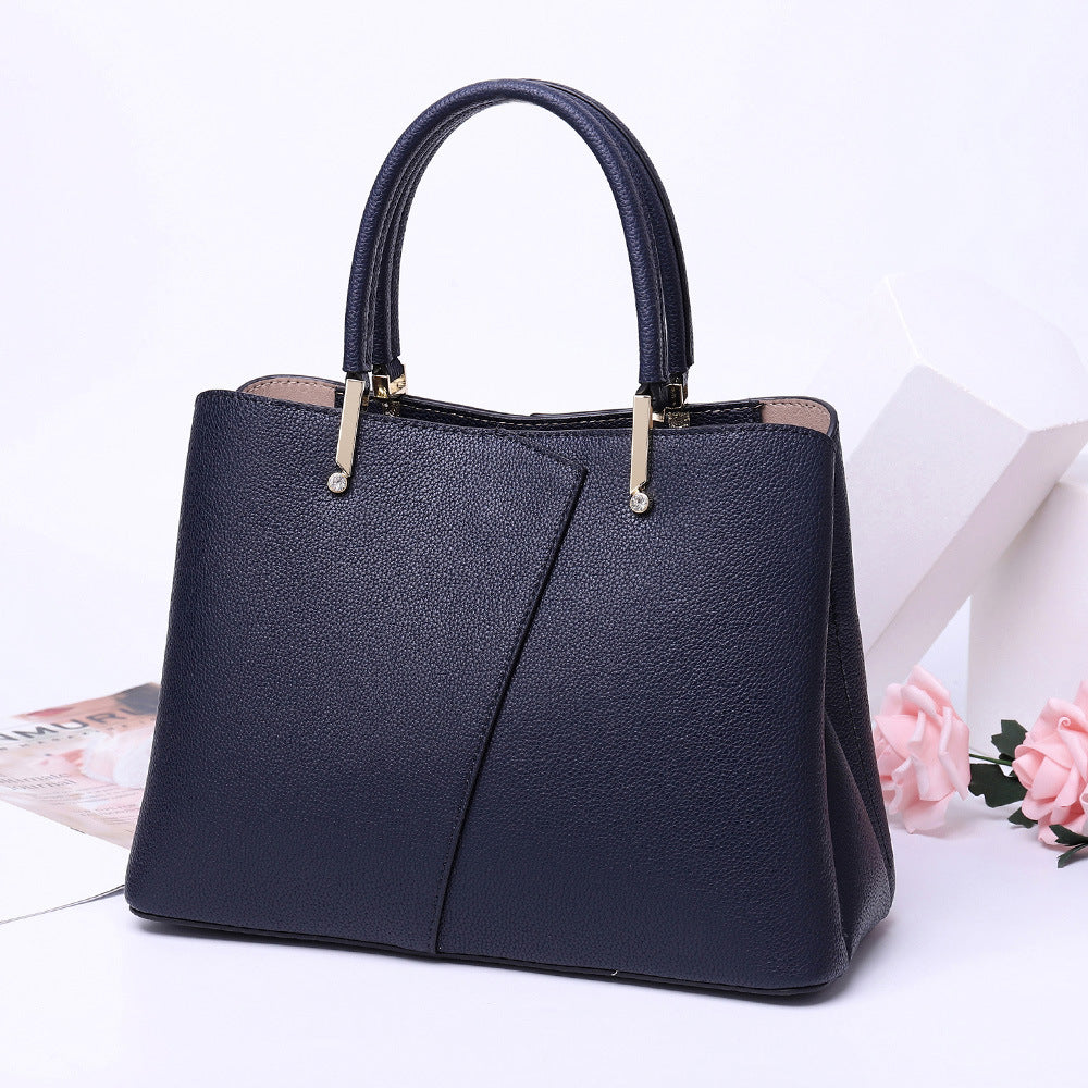 damen handtasche leder dunkelblau